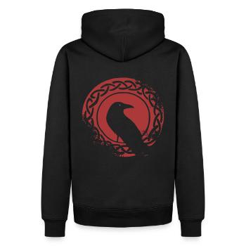 Wikinger Raabe - Männer Premium Bio Hoodie - Schwarz - Hinten - Nico (187cm)