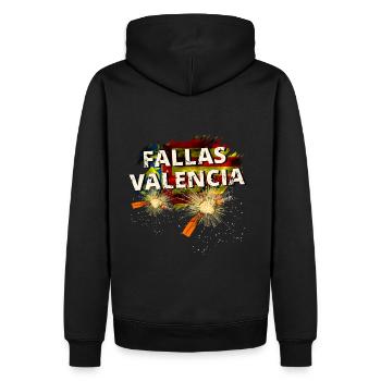 Fallas Valencia Trueno Drapeau - Sweat à capuche Premium bio Homme - noir - Dos - Nico (187cm)