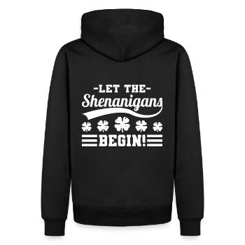 Que les manigances commencent la Saint-Patrick - Sweat à capuche Premium bio Homme - noir - Dos - Nico (187cm)
