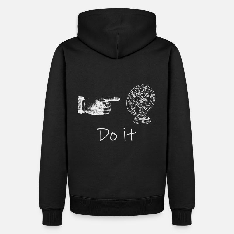 Finger und Ventilator - Männer Premium Bio Hoodie - Schwarz