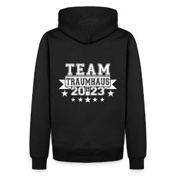 Client Client Team Dream House 2023 House Construction - Men’s Premium Organic Hoodie - black - Back - Nico (187cm)