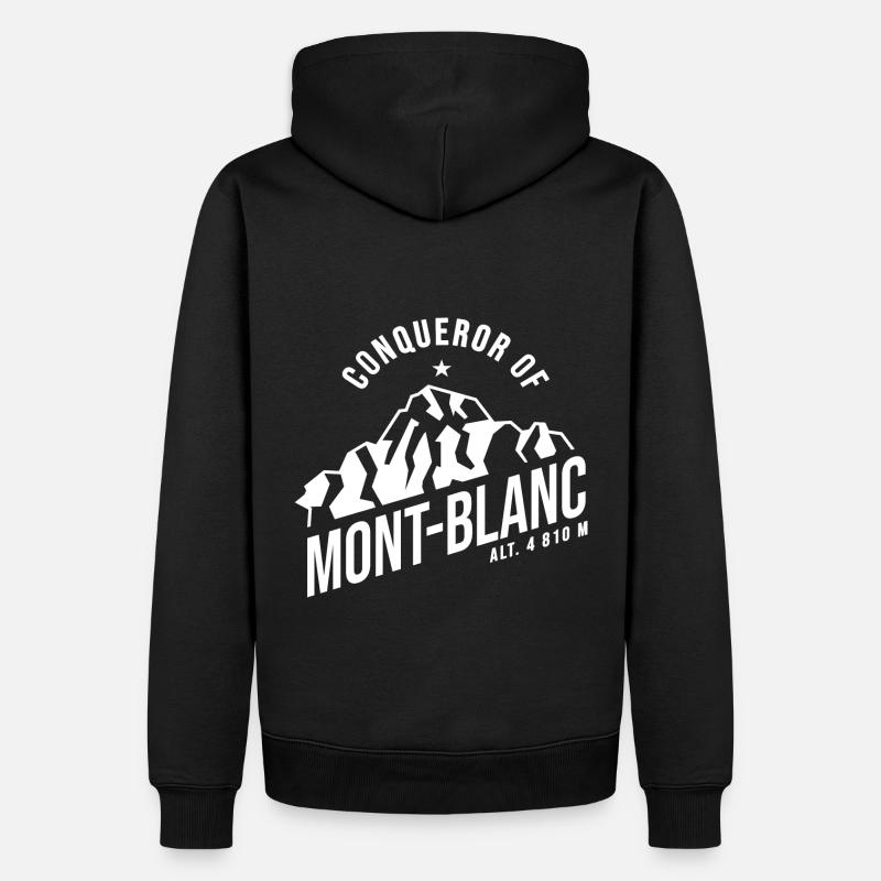 conquérant du Mont Blanc - Sweat à capuche Premium bio Homme - noir