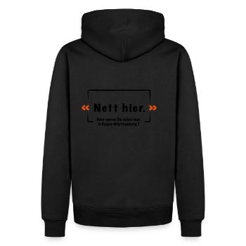 Aber waren Sie schon mal in Baden Wu rttemberg vek - Männer Premium Bio Hoodie - Schwarz - Hinten - Nico (187cm)