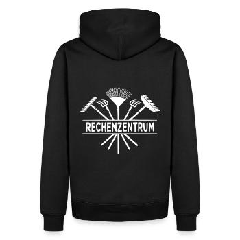RECHENZENTRUM - Gärtner - Hobby - Garten - - Männer Premium Bio Hoodie - Schwarz - Hinten - Nico (187cm)