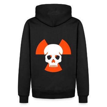 Crâne sans mâchoire inférieure avant les signes avant-coureurs de radiation - Sweat à capuche Premium bio Homme - noir - Dos - Nico (187cm)