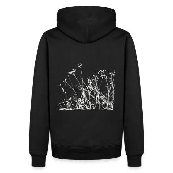 Meadow plants of nature - Men’s Premium Organic Hoodie - black - Back - Nico (187cm)