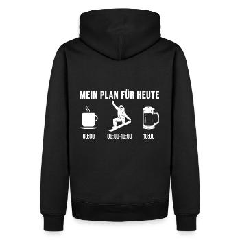 Snowboarder Snowboardurlaub Snowboarden - Männer Premium Bio Hoodie - Schwarz - Hinten - Nico (187cm)