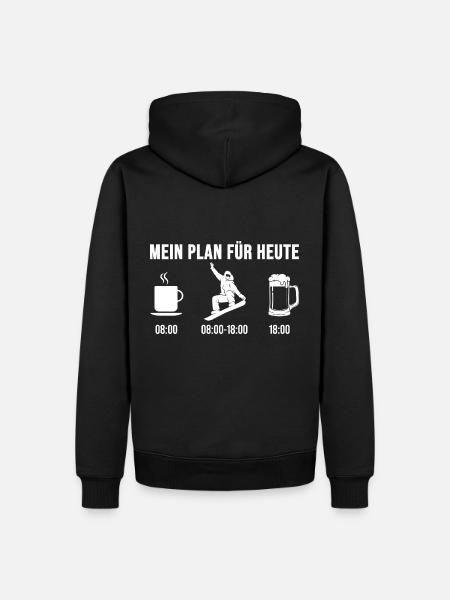 Snowboarder Snowboardurlaub Snowboarden - Männer Premium Bio Hoodie - Schwarz