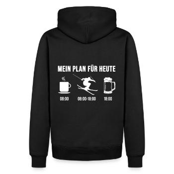 Skifahren Skifahrer Ski Skispringer Skilehrer - Männer Premium Bio Hoodie - Schwarz - Hinten - Nico (187cm)