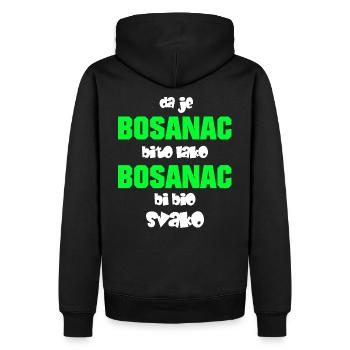 bosanac biti lako weis - Männer Premium Bio Hoodie - Schwarz - Hinten - Nico (187cm)