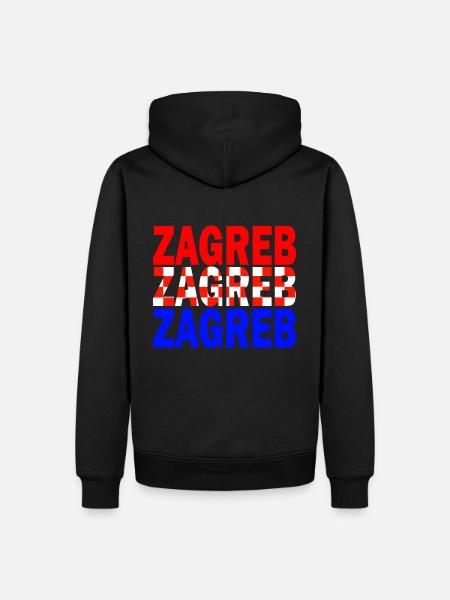 Zagreb - Sweat à capuche Premium bio Homme - noir