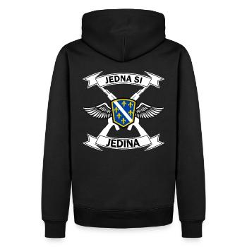 jedna jedina2 - Sweat à capuche Premium bio Homme - noir - Dos - Nico (187cm)