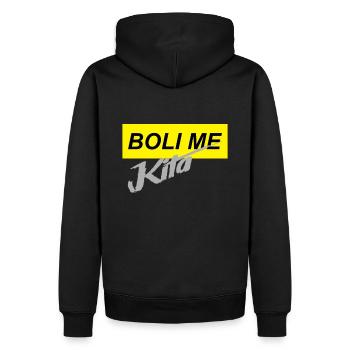 boli me kita2 - Sweat à capuche Premium bio Homme - noir - Dos - Nico (187cm)