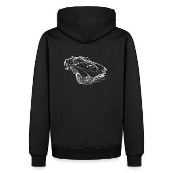 Cobra - ultime voiture de sport - Sweat à capuche Premium bio Homme - noir - Dos - Nico (187cm)