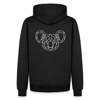 Koala mood - Männer Premium Bio Hoodie - Schwarz - Hinten - Nico (187cm)