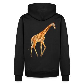 Girafe animaux afrique des animaux désert safari - Sweat à capuche Premium bio Homme - noir - Dos - Nico (187cm)