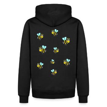 Bumblebees are thick bees bees - Men’s Premium Organic Hoodie - black - Back - Nico (187cm)