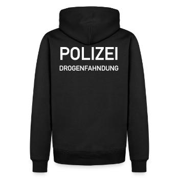 Drogenfahnder Polizei Lustiges Kostüm Geschenk - Männer Premium Bio Hoodie - Schwarz - Hinten - Nico (187cm)