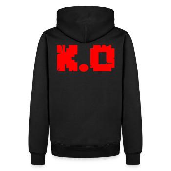 I.. - Men’s Premium Organic Hoodie - black - Back - Nico (187cm)