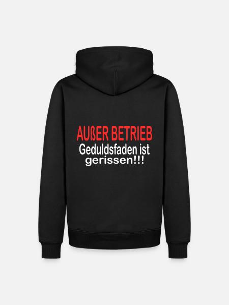 Außer Betrieb - Männer Premium Bio Hoodie - Schwarz