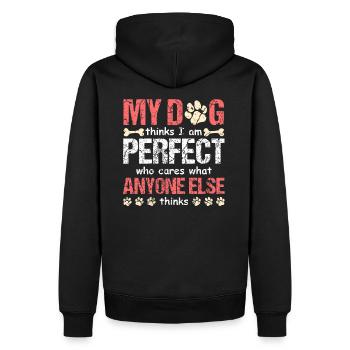 Cadeau amoureux des chiens pour les amoureux des chiens - Sweat à capuche Premium bio Homme - noir - Dos - Nico (187cm)