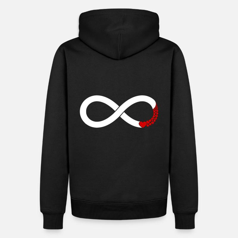 Amour infini - Sweat à capuche Premium bio Homme - noir