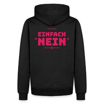 Einfach Nein - Männer Premium Bio Hoodie - Schwarz - Hinten - Nico (187cm)