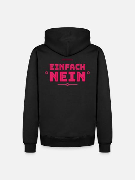 Einfach Nein - Männer Premium Bio Hoodie - Schwarz