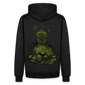 Il est temps d’attraper / nouveau vert 2022 - Sweat à capuche Premium bio Homme - noir - Dos - Nico (187cm)