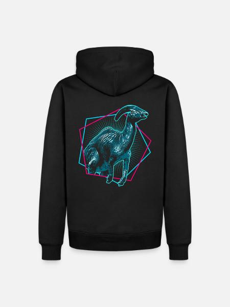 Parasaurolophus - Men’s Premium Organic Hoodie - black