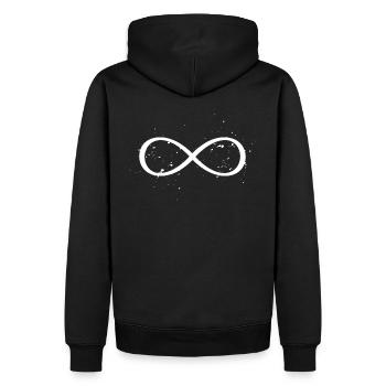 Unendlichkeitszeichen Liebe unendlich Geschenk - Männer Premium Bio Hoodie - Schwarz - Hinten - Nico (187cm)