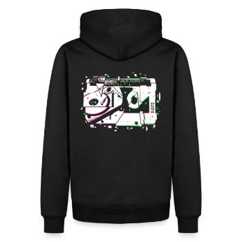 Techno Rave Tape Turntable - Men’s Premium Organic Hoodie - black - Back - Nico (187cm)