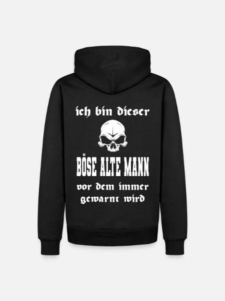 Böser Alter Mann - Männer Premium Bio Hoodie - Schwarz