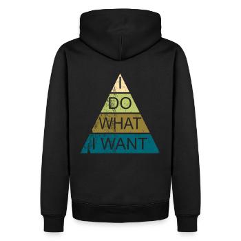 i do what i want - schwarz - Männer Premium Bio Hoodie - Schwarz - Hinten - Nico (187cm)