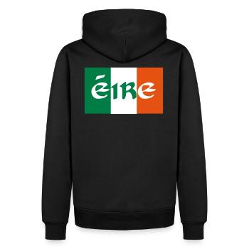Irland - Männer Premium Bio Hoodie - Schwarz - Hinten - Nico (187cm)