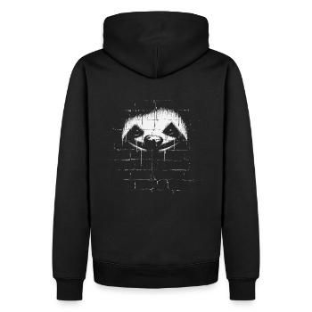 Faultier Clown Scary Urban Street Art Halloween - Männer Premium Bio Hoodie - Schwarz - Hinten - Nico (187cm)