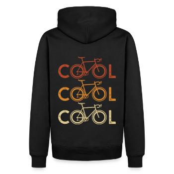 cool vélo cyclistes sport velos cool - Sweat à capuche Premium bio Homme - noir - Dos - Nico (187cm)