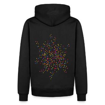 Confetti Mardi Gras Carnival Costume New Years Eve colorful - Men’s Premium Organic Hoodie - black - Back - Nico (187cm)