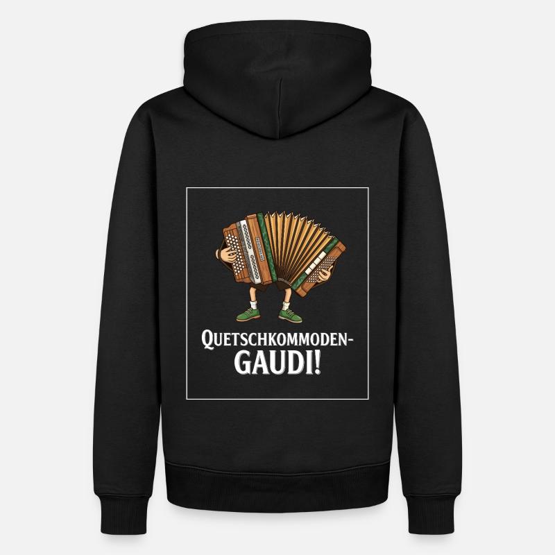 Quetschkommoden Gaudi ! - Männer Premium Bio Hoodie - Schwarz