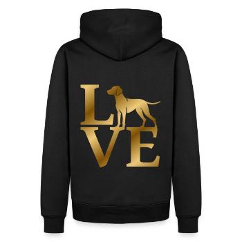 Amour Magyar Vizsla - Sweat à capuche Premium bio Homme - noir - Dos - Nico (187cm)