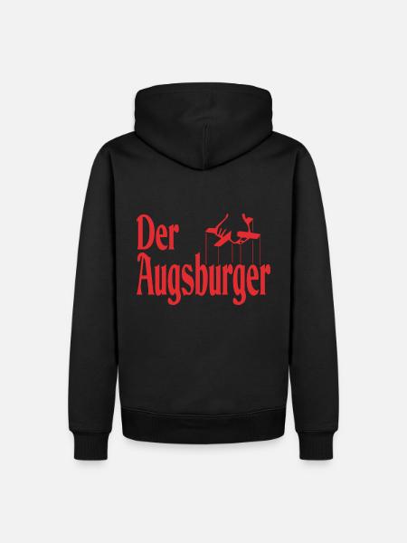 Der Augsburger - Männer Premium Bio Hoodie - Schwarz