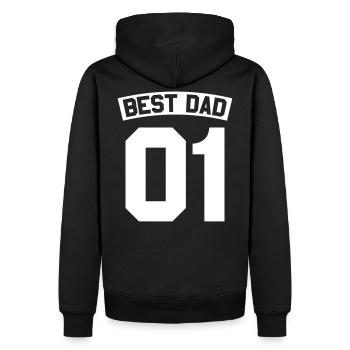 Best Dad - Männer Premium Bio Hoodie - Schwarz - Hinten - Nico (187cm)