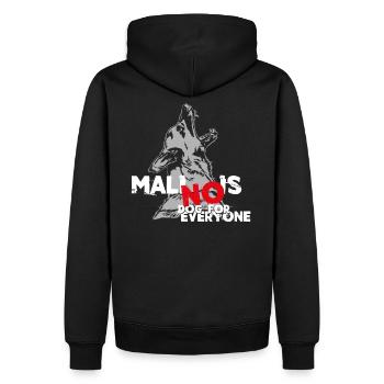 No Dog for everyone - Männer Premium Bio Hoodie - Schwarz - Hinten - Nico (187cm)