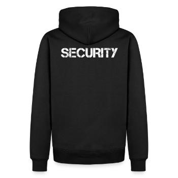 Security - Security - Men’s Premium Organic Hoodie - black - Back - Nico (187cm)