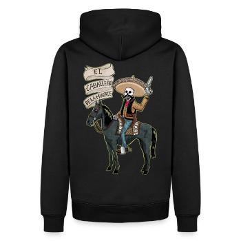 El Caballero de la muerte - Männer Premium Bio Hoodie - Schwarz - Hinten - Nico (187cm)