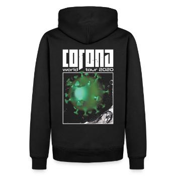 Corona World Tour 2020 | Coronavirus - Männer Premium Bio Hoodie - Schwarz - Hinten - Nico (187cm)