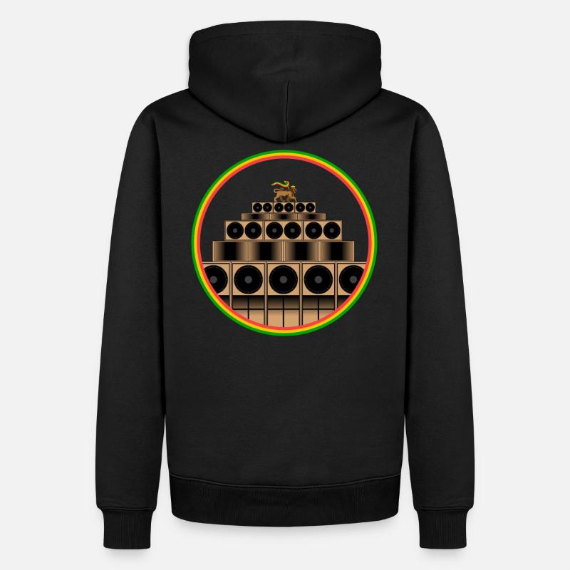 Système de son reggae - Sweat à capuche Premium bio Homme - noir