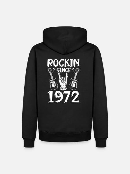 Rockin since 1972 - Men’s Premium Organic Hoodie - black