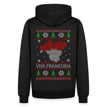 Franken Weihnacht - Männer Premium Bio Hoodie - Schwarz - Hinten - Nico (187cm)