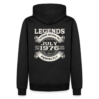 47. Geburtstag Mann legendär Juli Jahrgang 1976 - Männer Premium Bio Hoodie - Schwarz - Hinten - Nico (187cm)